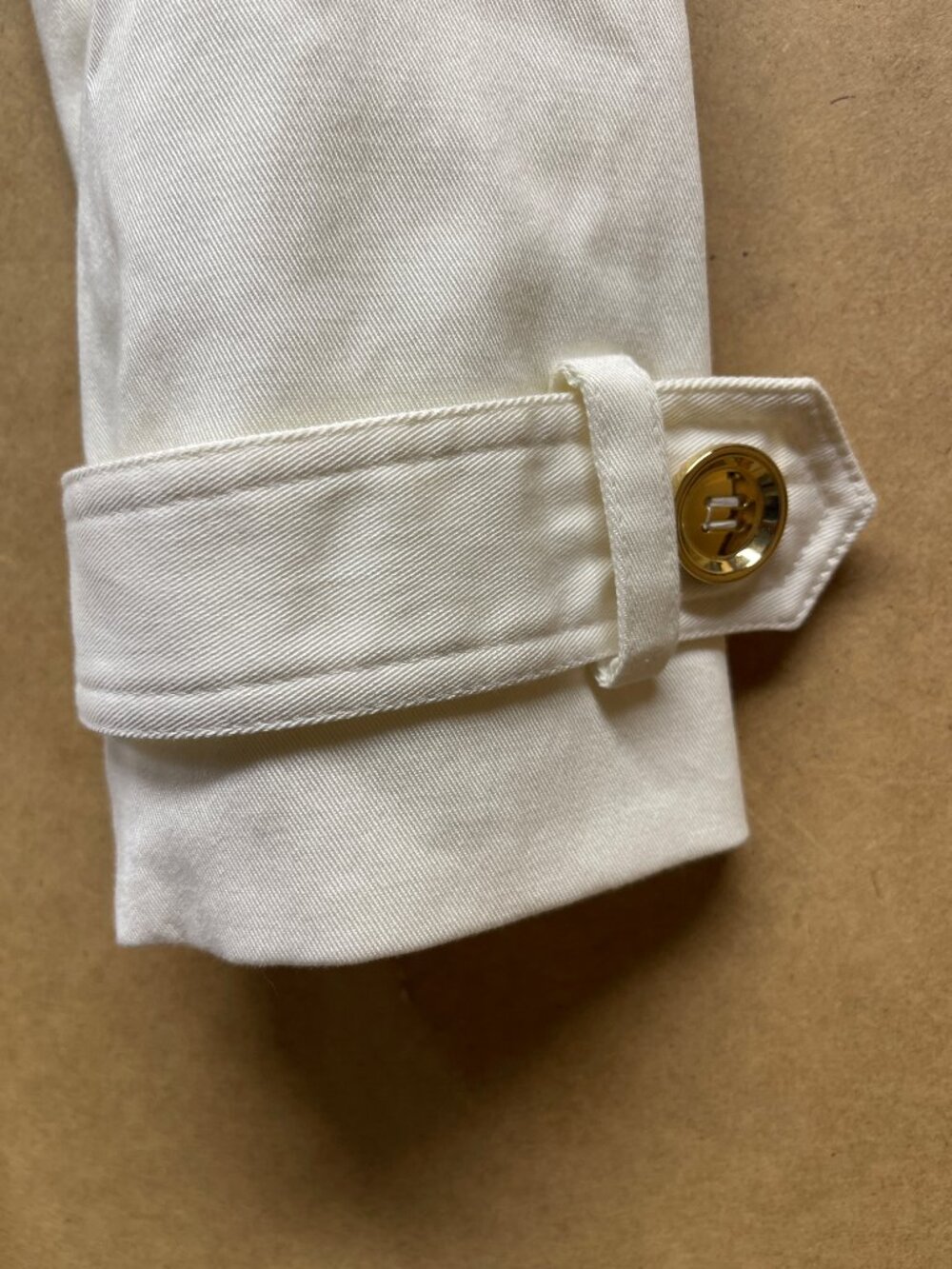Milly of New York Silk-Lined White Cotton Sateen Bamboo Belted Trench Coat 6 - Picture 7 of 12